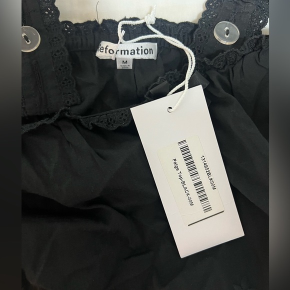 Reformation Black Lace Crop Top - Picture 6 of 6